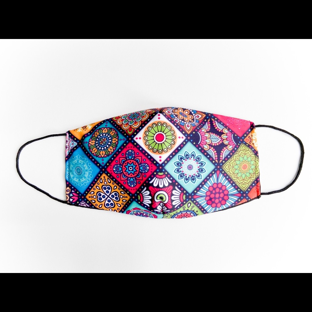 Colourful Tile Pattern Face Mask